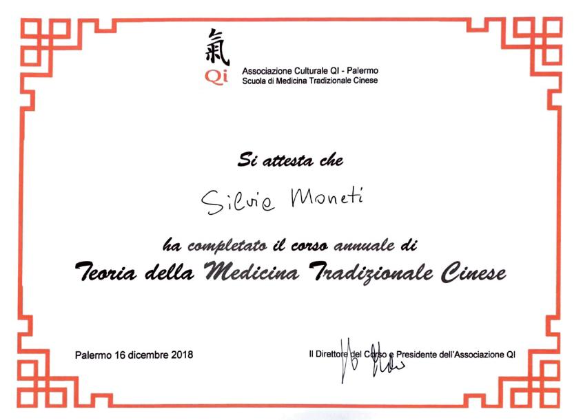certificato Qi Gong - I anno